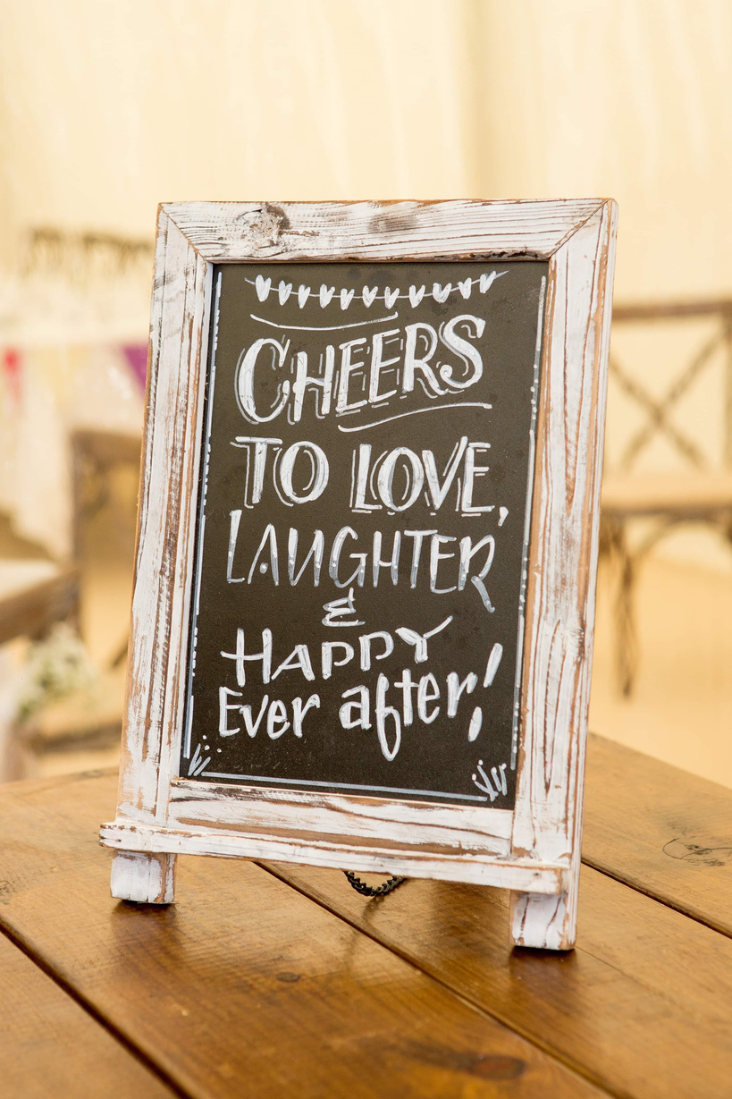Happy Ever After chalkboard sign